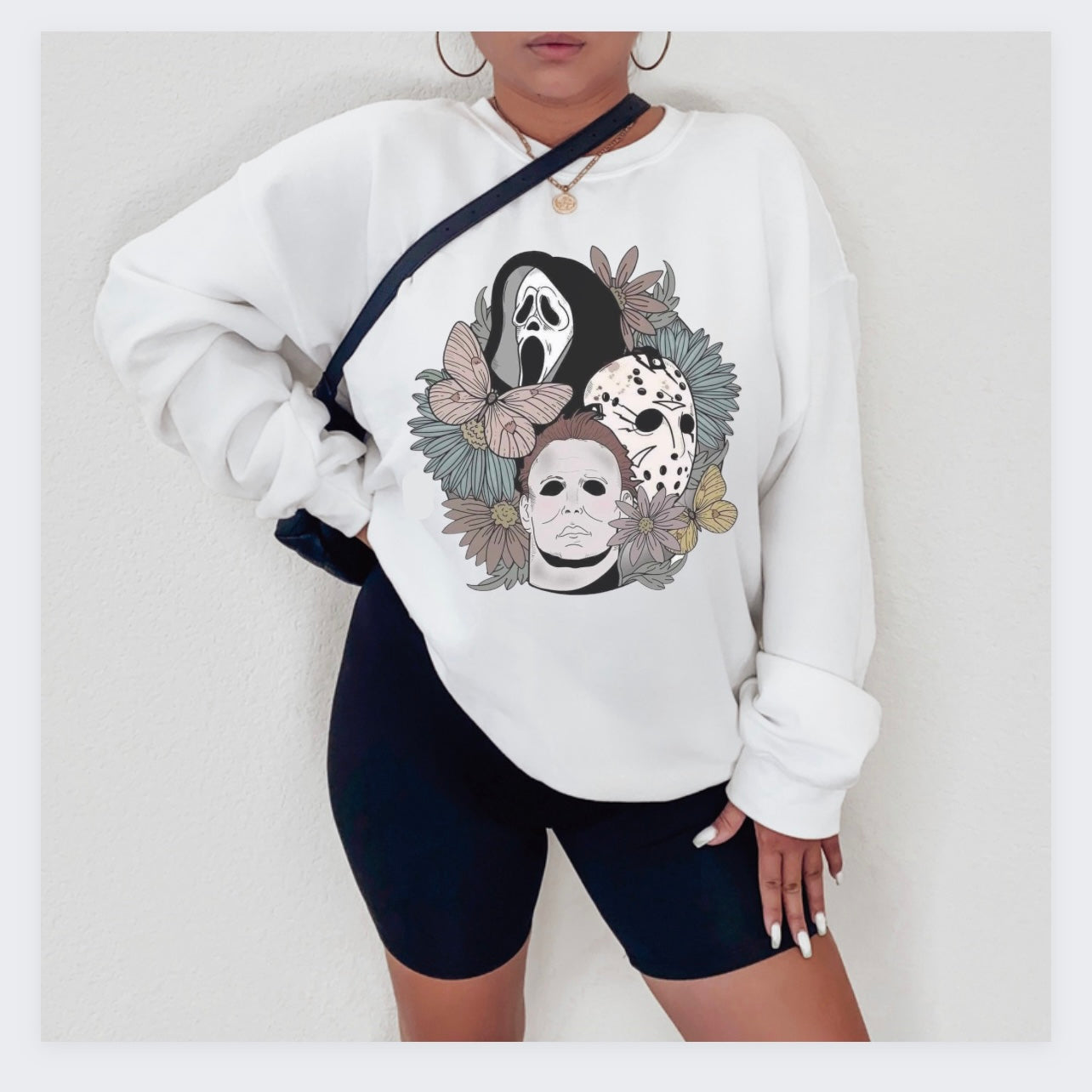 Copy of No you hang up Scream Halloween Sweatshirt SHOP ALMOND BUTTERFLY