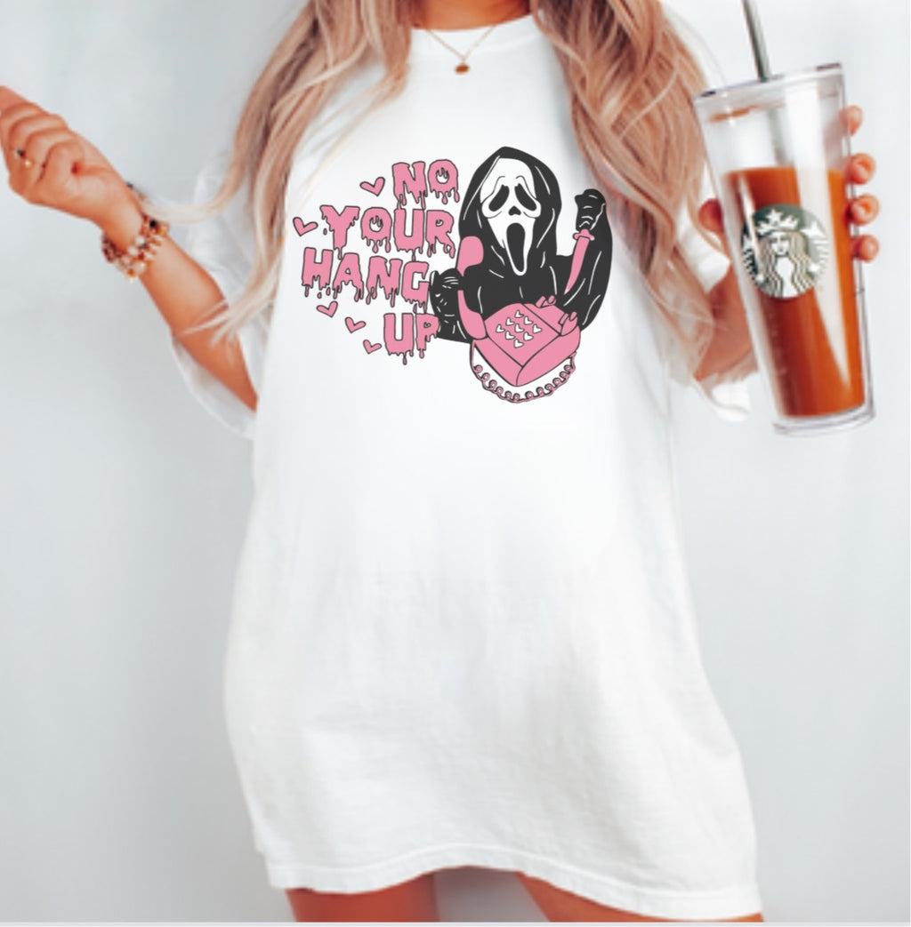 No you hang up Scream Halloween Shirt LATASHANICOLE